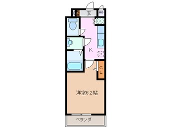 間取図 近鉄名古屋線/近鉄四日市駅 徒歩3分 3階 築14年