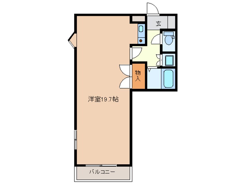 間取図 近鉄湯の山線/伊勢松本駅 徒歩10分 4階 築30年