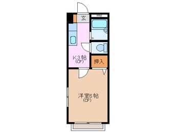 間取図 近鉄名古屋線/近鉄四日市駅 徒歩10分 1階 築32年