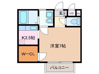 間取図 四日市あすなろう鉄道内部線/日永駅 徒歩17分 1階 築18年