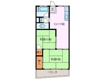 間取図 四日市あすなろう鉄道内部線/あすなろう四日市駅 徒歩10分 2階 築50年