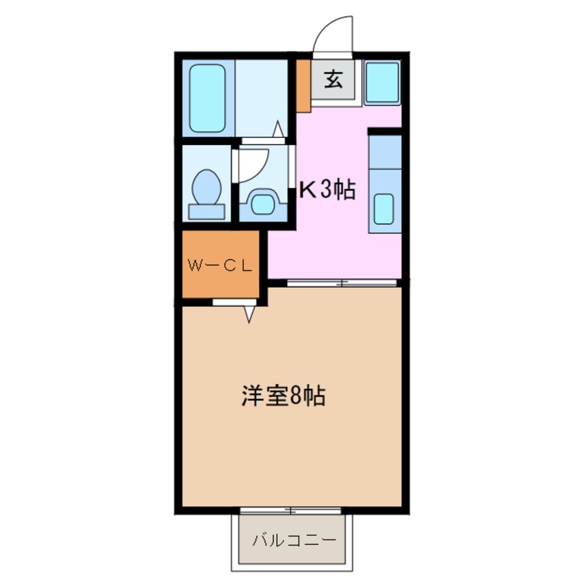 間取図 近鉄名古屋線/新正駅 徒歩7分 1階 築23年