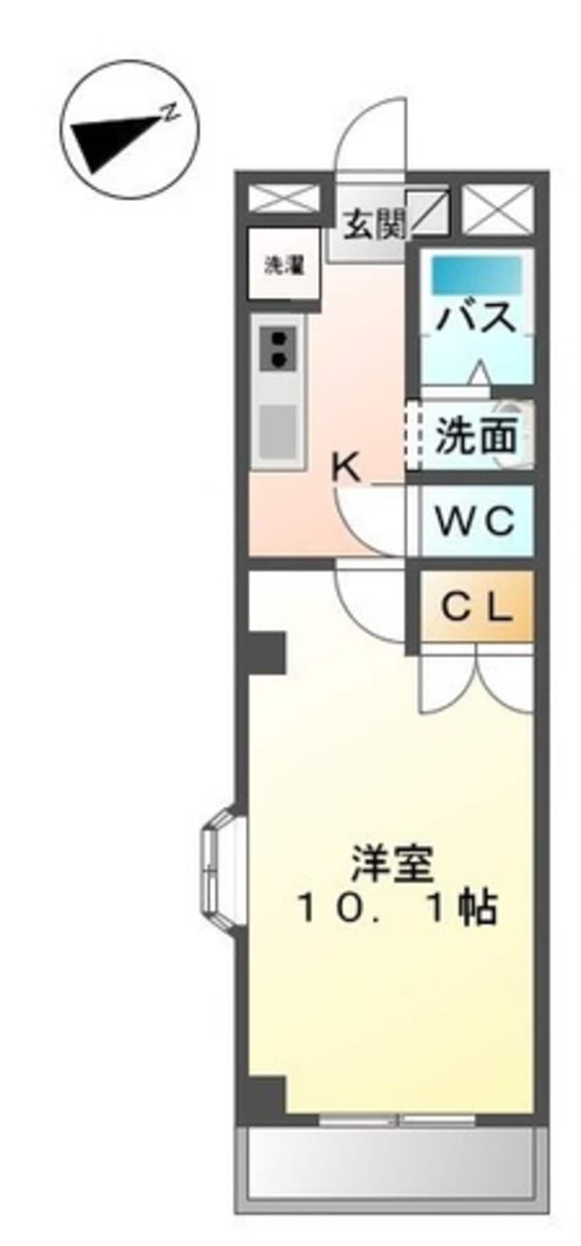 間取図 近鉄名古屋線/近鉄四日市駅 徒歩5分 5階 築15年