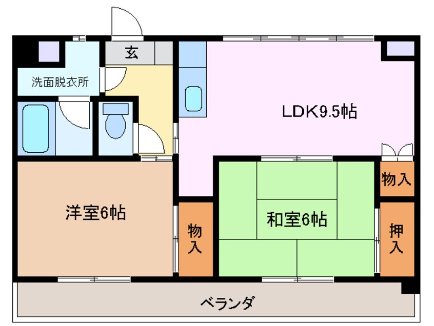 間取図 四日市あすなろう鉄道内部線/南日永駅 徒歩5分 2階 築32年