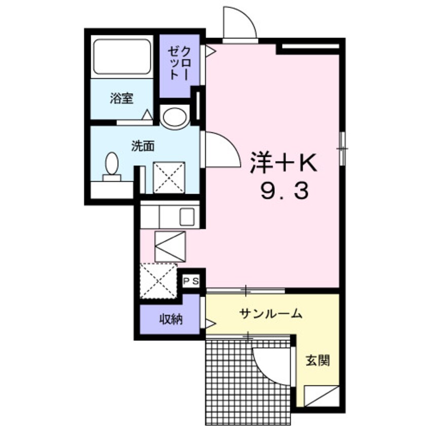 間取図 四日市あすなろう鉄道内部線/赤堀駅 徒歩4分 1階 築10年