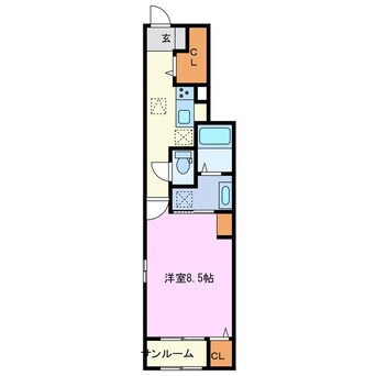 間取図 四日市あすなろう鉄道内部線/南日永駅 徒歩20分 1階 築1年