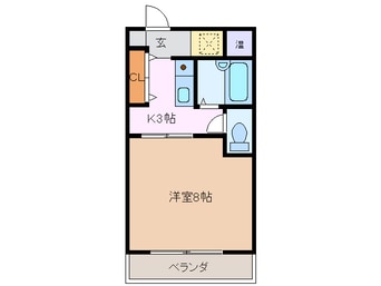 間取図 近鉄名古屋線/近鉄四日市駅 徒歩7分 5階 築27年