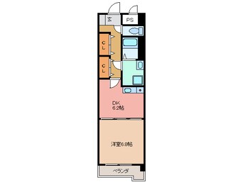 間取図 近鉄湯の山線/近鉄四日市駅 徒歩9分 4階 築26年