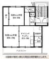 四日市あすなろう鉄道内部線/泊駅 徒歩33分 3階 築54年 2DKの間取り