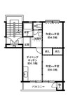 四日市あすなろう鉄道内部線/泊駅 徒歩33分 4階 築51年 2DKの間取り