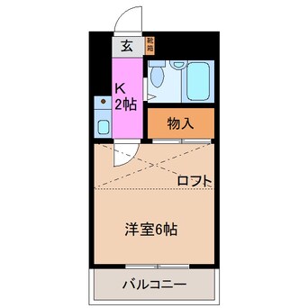 間取図 近鉄名古屋線/川原町駅 徒歩15分 1階 築34年