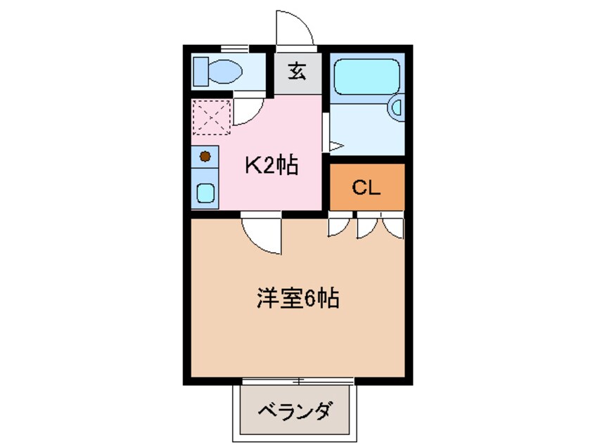 間取図 近鉄名古屋線/阿倉川駅 徒歩5分 2階 築27年