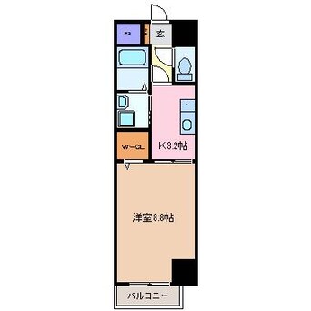 間取図 近鉄名古屋線/近鉄四日市駅 徒歩7分 9階 築25年