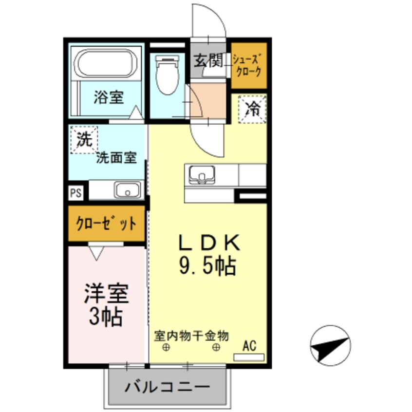 間取図 近鉄湯の山線/中川原駅 徒歩12分 2階 築8年