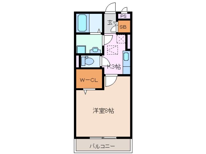 間取図 近鉄名古屋線/霞ケ浦駅 徒歩18分 2階 築15年