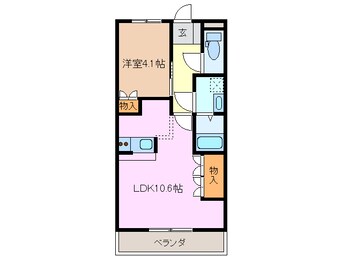 間取図 近鉄名古屋線/阿倉川駅 徒歩15分 2階 築19年