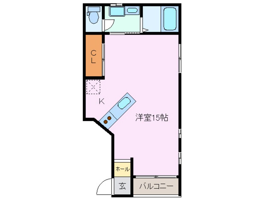 間取図 四日市あすなろう鉄道内部線/小古曽駅 徒歩1分 2階 築16年