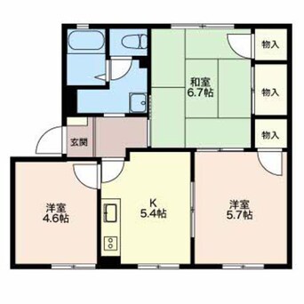 間取図 近鉄名古屋線/川原町駅 徒歩18分 2階 築30年