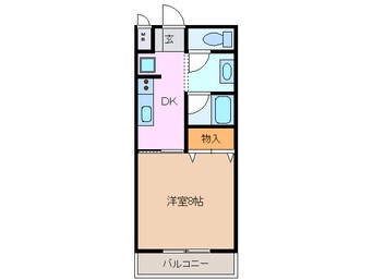 間取図 近鉄名古屋線/霞ケ浦駅 徒歩3分 2階 築26年