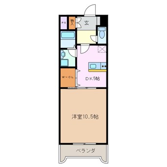 間取図 近鉄名古屋線/近鉄四日市駅 徒歩8分 2階 築16年