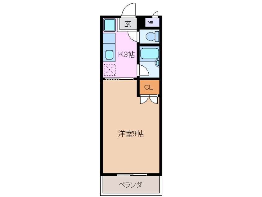 間取図 関西本線（東海）/河曲駅 徒歩60分 2階 築28年