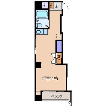 間取図 近鉄湯の山線/近鉄四日市駅 徒歩9分 7階 築34年