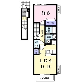 間取図 近鉄湯の山線/中川原駅 徒歩33分 2階 築15年