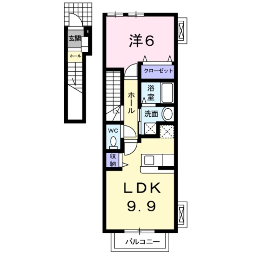 間取図 近鉄湯の山線/中川原駅 徒歩33分 2階 築15年