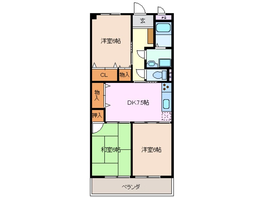 間取図 四日市あすなろう鉄道内部線/赤堀駅 徒歩5分 2階 築22年