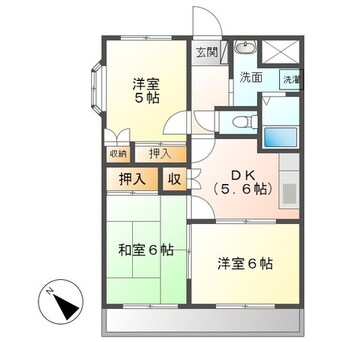 間取図 近鉄湯の山線/伊勢松本駅 徒歩20分 1階 築25年