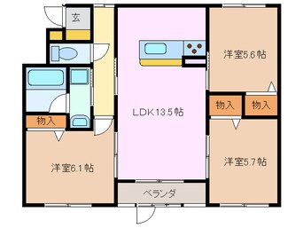 間取図 伊勢鉄道/河原田駅 徒歩5分 1階 築20年