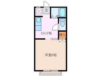 間取図 近鉄湯の山線/伊勢松本駅 徒歩8分 2階 築30年