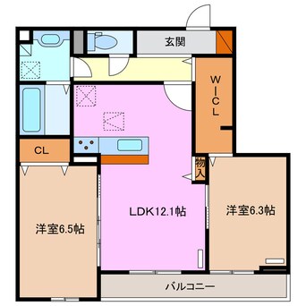 間取図 近鉄湯の山線/中川原駅 徒歩7分 1階 1年未満