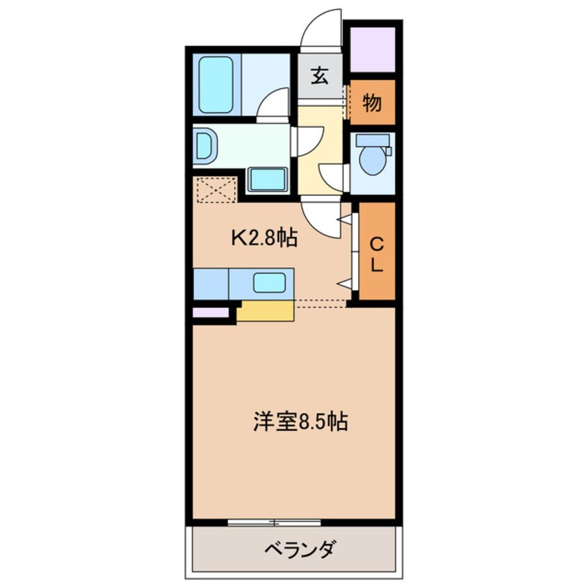 間取図 近鉄湯の山線/中川原駅 徒歩10分 3階 築14年