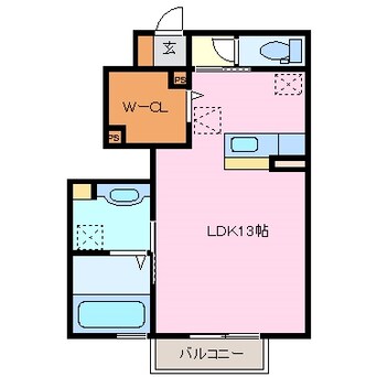 間取図 近鉄湯の山線/中川原駅 徒歩15分 1階 築8年