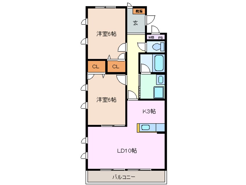 間取図 近鉄湯の山線/伊勢松本駅 徒歩17分 2階 築22年