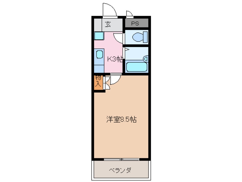 間取図 近鉄名古屋線/新正駅 徒歩3分 2階 築28年