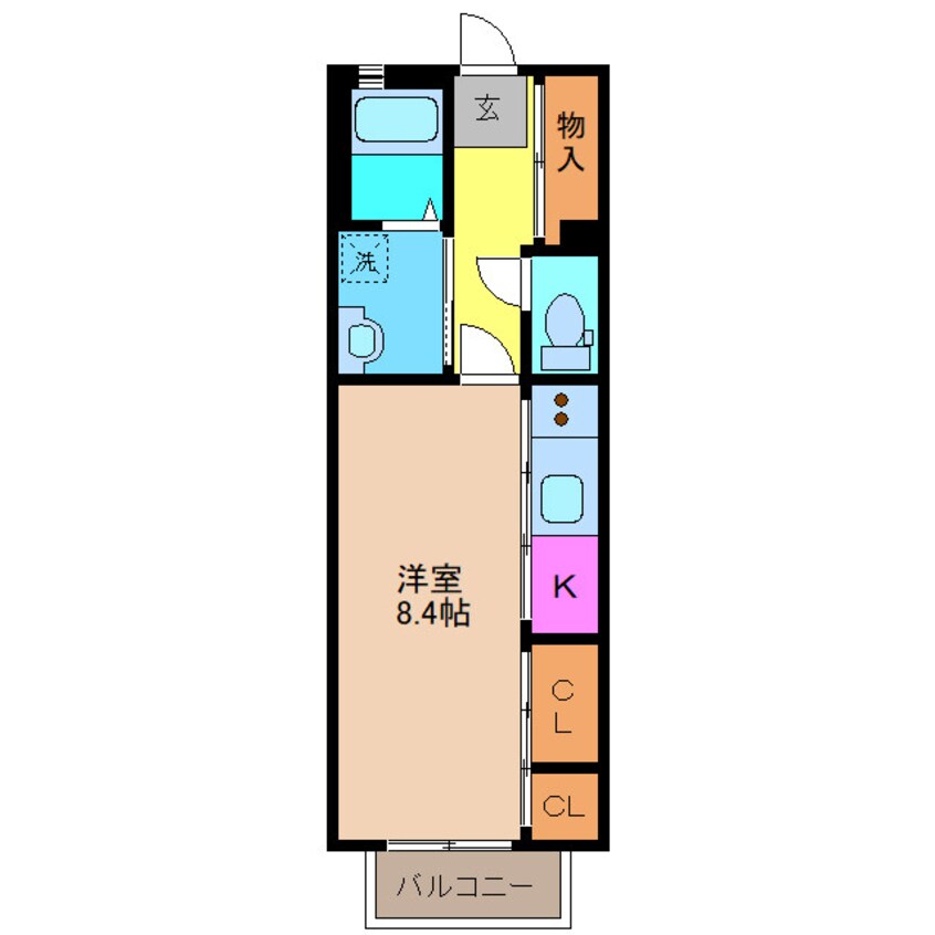 間取図 近鉄名古屋線/霞ケ浦駅 徒歩10分 2階 築16年