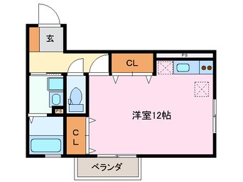 間取図 四日市あすなろう鉄道内部線/赤堀駅 徒歩9分 1階 築17年