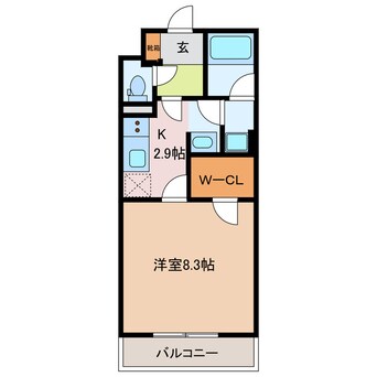 間取図 近鉄名古屋線/阿倉川駅 徒歩9分 1階 1年未満