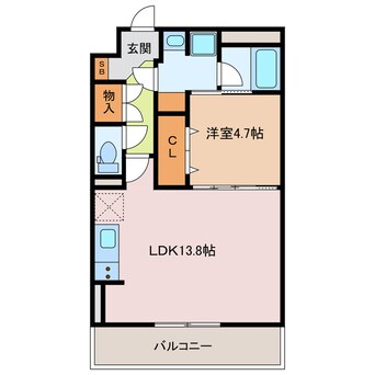 間取図 近鉄名古屋線/阿倉川駅 徒歩9分 2階 1年未満