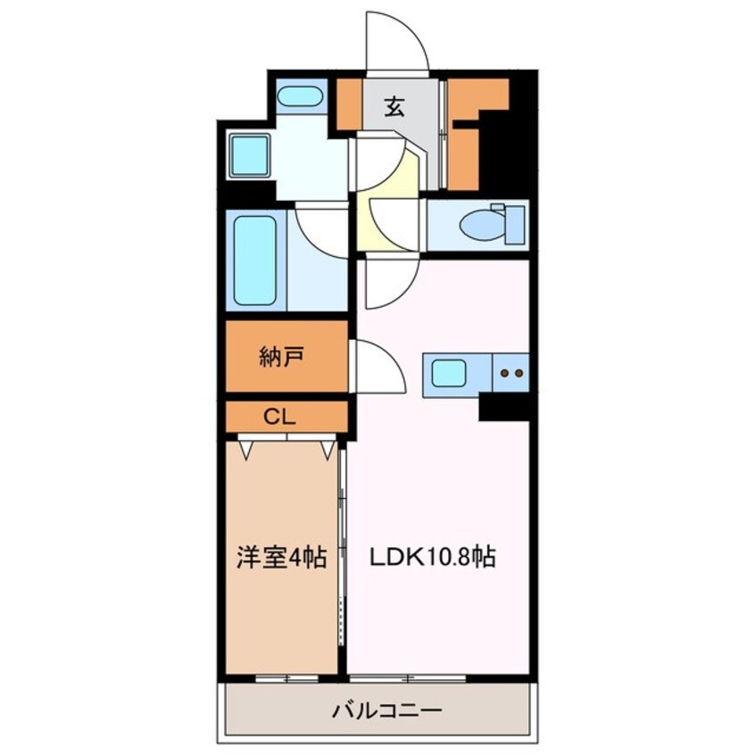 間取図 近鉄名古屋線/川原町駅 徒歩4分 3階 1年未満