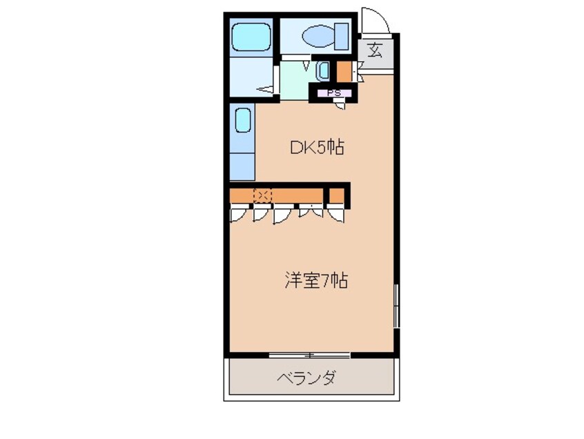 間取図 近鉄名古屋線/近鉄四日市駅 徒歩7分 3階 築35年