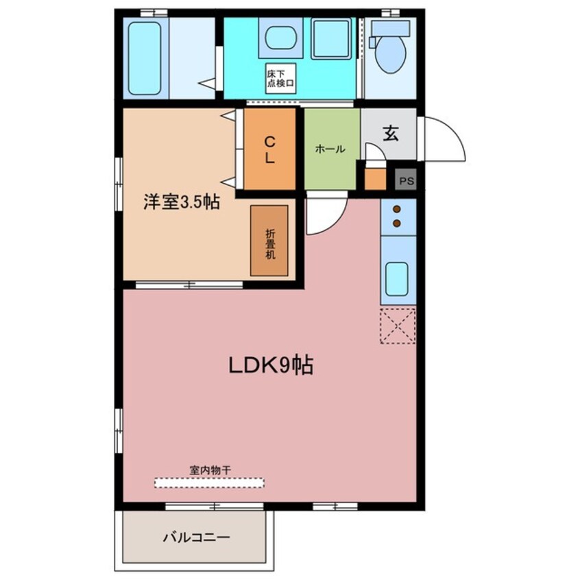 間取図 近鉄名古屋線/新正駅 徒歩9分 1階 築2年