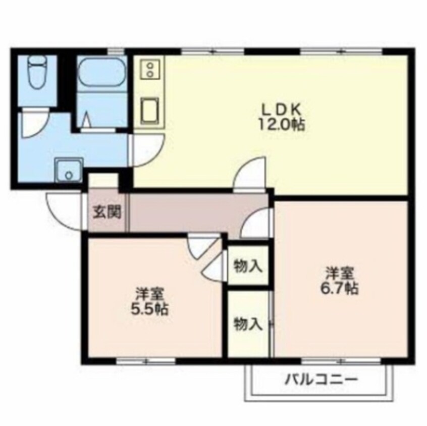 間取図 四日市あすなろう鉄道内部線/南日永駅 徒歩10分 2階 築31年