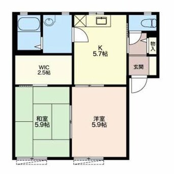 間取図 近鉄名古屋線/阿倉川駅 徒歩4分 1階 築25年