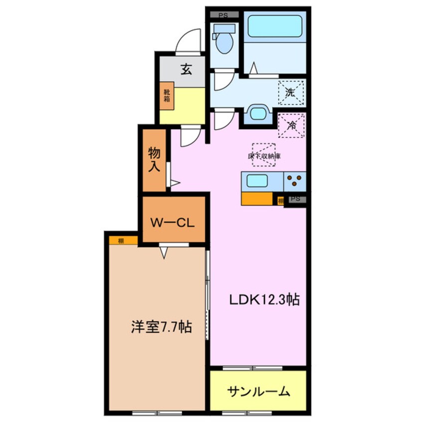 間取図 関西本線（東海）/南四日市駅 徒歩8分 1階 建築中