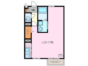 間取図 四日市あすなろう鉄道内部線/赤堀駅 徒歩9分 1階 築17年