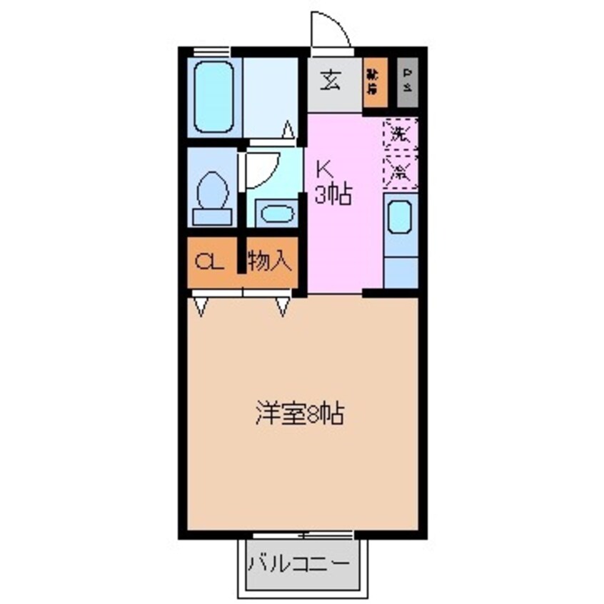 間取図 関西本線（東海）/富田浜駅 徒歩12分 1階 築27年