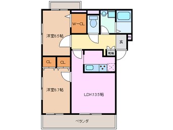 間取図 四日市あすなろう鉄道内部線/日永駅 徒歩13分 3階 築17年